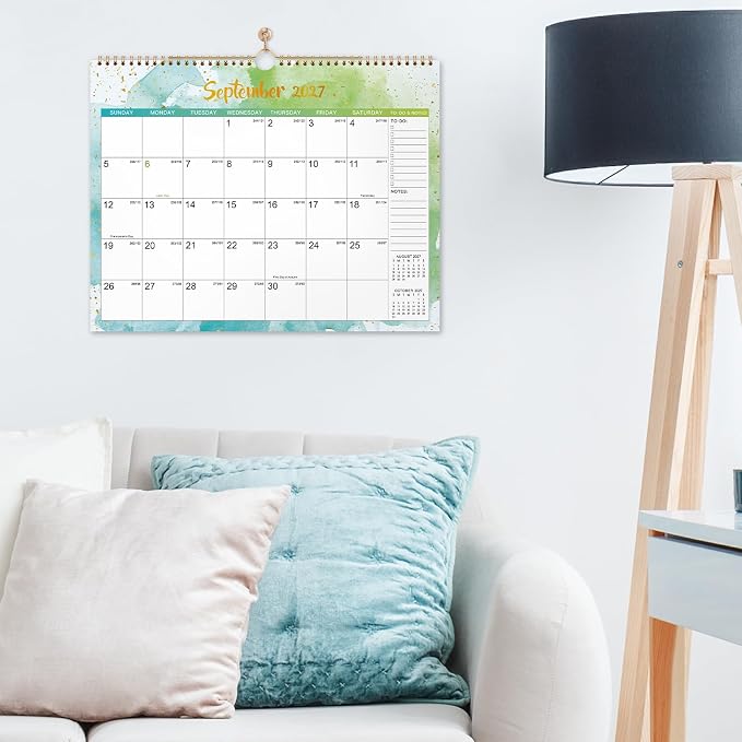 2027 Calendar - Wall Calendar 2027, 14.8'' x 11.5'', Jan. 2027 - Dec. 2027, Large Blocks, 2027 Wall Calendars with Julian Dates, Thick Paper