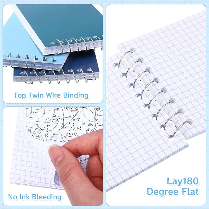 Teling 50 Pcs Pocket Notebooks Bulk Small Spiral Memo Pads 3x5'' Note Pads | Blue Mini Notepad, Back to School Supplies, Top Spiral Tiny Note Pad with Lined, Mini Journal for Office Nurse Work, 75 Sheet