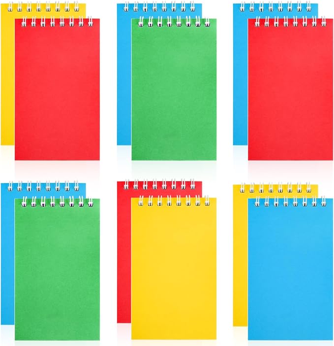 24 Packs Mini Spiral Notebooks Bulk Small Pocket Notebook Colorful Memo Pads for Work, Home, Office, School, Gifts