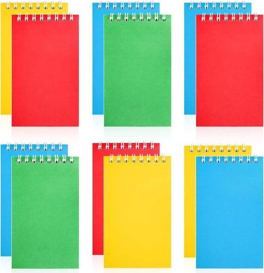 24 Packs Mini Spiral Notebooks Bulk Small Pocket Notebook Colorful Memo Pads for Work, Home, Office, School, Gifts
