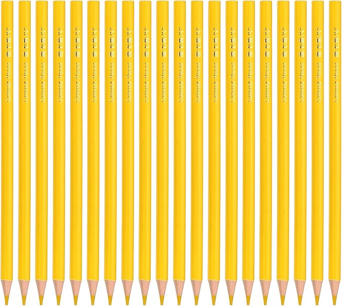 PATIKIL Lemon Yellow Colored Pencils Set,20 Pcs Oil Color Pencils Wooden Coloring Drawing Pencil for Artists Art Painting