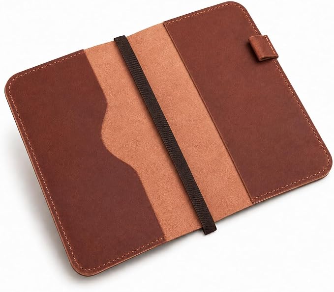 A5 Leather journal cover, Refillable Journal Cover for Large and Medium A5, Leather Handmade Notebook Cover, 9 x 6 Inches Leather Bound Journal (Tan)