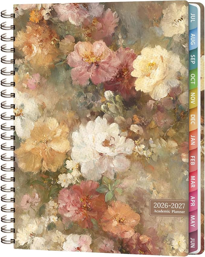 Planner 2026-2027, Weekly and Monthly Academic Planner, July 2026 - June 2027, Hardcover Calendar Agenda Book for School Year Planning, School Supplies for Teacher and Student, Letter Size(8.5'' x 11'')