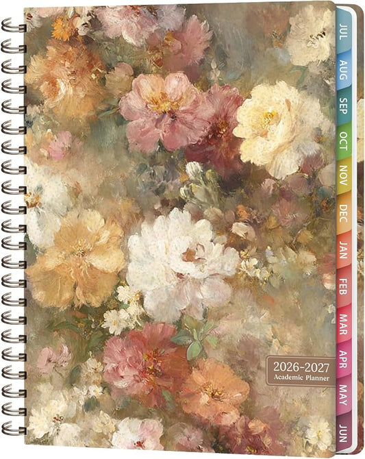 Planner 2026-2027, Weekly and Monthly Academic Planner, July 2026 - June 2027, Hardcover Calendar Agenda Book for School Year Planning, School Supplies for Teacher and Student, Letter Size(8.5'' x 11'')
