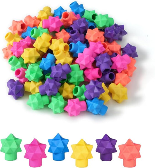 Mr. Pen- Pencil Top Erasers, 102 Pack, Latex-Free | No-Smudge Cap Pencil Erasers for Precise Erasing, Kids, Teachers, Studying Supplies