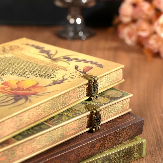 Vintage 3D Verdant Voice Hardcover Lined Journal - 192 Pages (96 Sheets) with Envelope Pocket- Memory Keeping Travel Diary & Commemorative Notebook for Milestone Moments