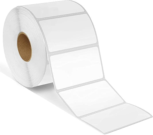2.25" X 1.25" Direct Thermal Labels (10000 Count, 10 Rolls) | UPC Barcode Stickers, SKU Labels, Address and Mailing - Compatible With Zebra and Rollo Printers - Spartan Industrial
