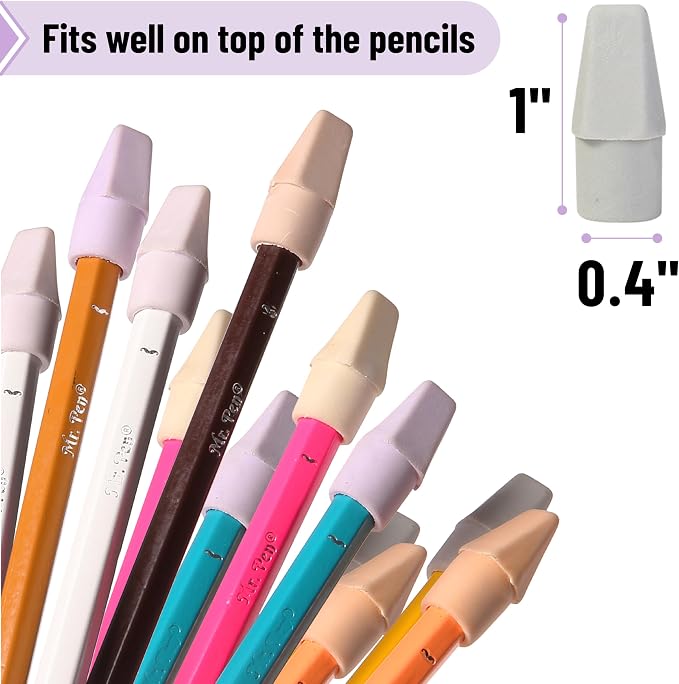 Mr. Pen- Pencil Erasers Toppers, 120 Pack, Colorful, Latex Free, No Smudge | Mr Pen Erasers for Pencils