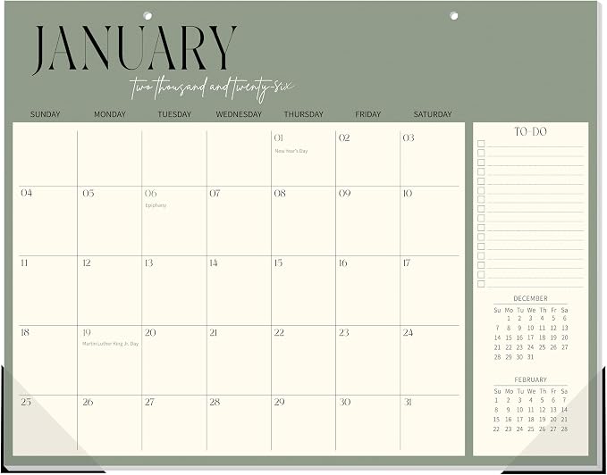 Guasslee Desk Calendar 2026-2027, 18-Month School Year Desk/Wall Calendar, 2026 Jan-2027 Jun., 14" X 11" Monthly Planner With Thick Paper For Office Home School Organizing