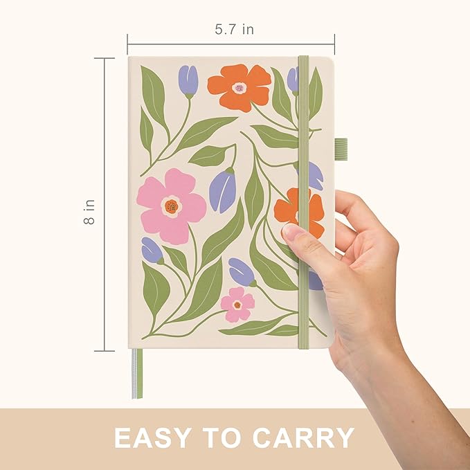 And Per Se Undated Academic Planner, Weekly & Monthly Planner with Goal & Habit Tracker, A5 Hardcover, Botanical Floral