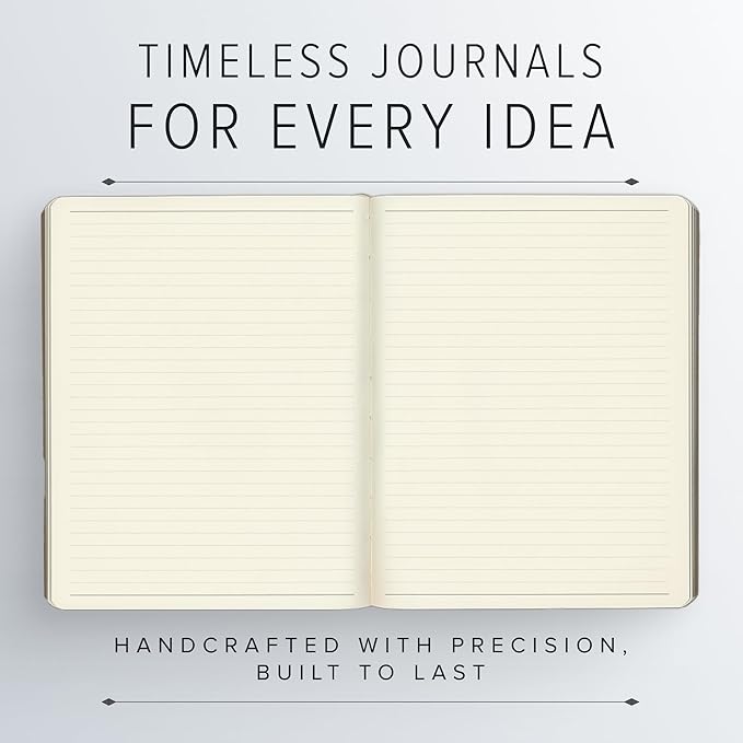 Gallery Leather Journal - Crafted in Maine, USA - Elegant Leather Writing Notebook with 192 Lined Pages - A Timeless Space for Your Thoughts - Acadia Navy - Air Force, 8x5.5, Desk Lined