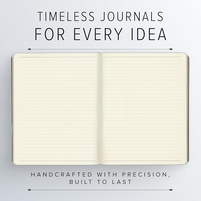 Gallery Leather Journal - Crafted in Maine, USA - Elegant Leather Writing Notebook with 192 Lined Pages - A Timeless Space for Your Thoughts - Freeport Mocha - 9.75x7.5, Large Lined
