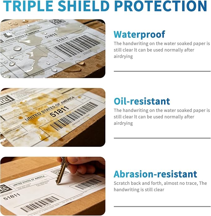 9527 Product 4x6 Blank Direct Thermal Shipping Labels for Zebra 2844 Zp-450 Zp-500 Zp-505,250 Labels/Roll,Total 80 Rolls