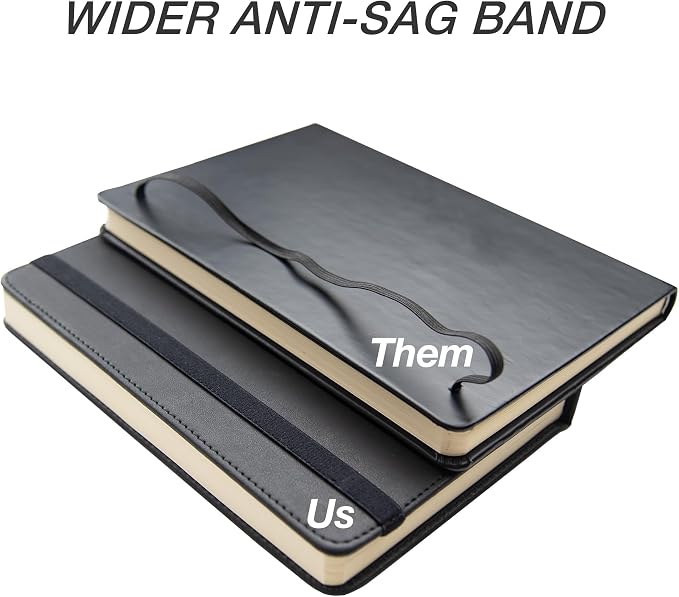 Samsill Classic Hardcover Notebook, 240 Lined Notebook Pages, Black, 5.25 x 8.25 Inch