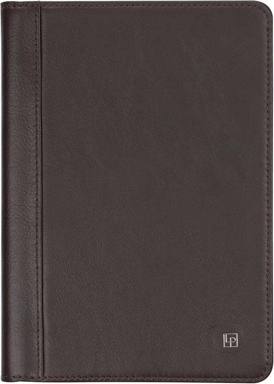 Refillable Journal, Bureau Brown Full-Grain Leather Notebook Cover with Insert, 160 Dotted Pages, 120 gsm Acid-free Paper, Blank, Lined, Dotted Refills Available, 8” x 5.75” Insert Size