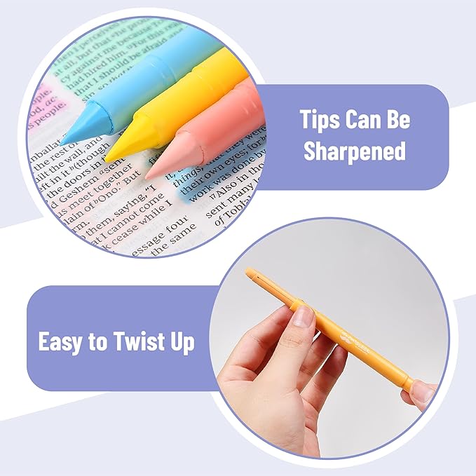 Mr. Pen- No Bleed Gel Highlighters, Friendly Colors, 8 Pack | Bible Highlighters and Pens No Bleed, Bible Markers for Study, Journaling, School Supplies and Accessories