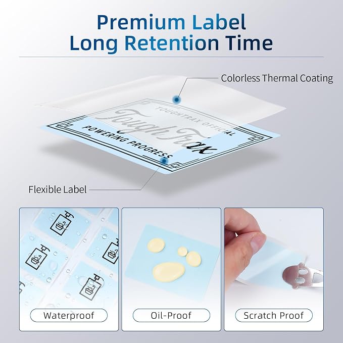 Phomemo Thermal Labels for M110/M120/M220/M150/M250/M221 Label Maker, Self-Adhesive Thermal Label 1.57"x1.18"(40x30mm),230 Labels/Roll, for Barcode,Address, Name, Blue