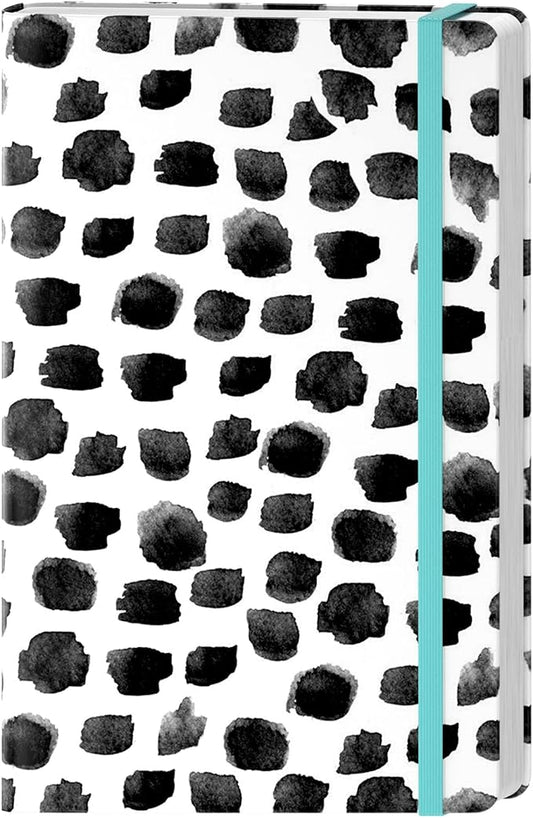 Lined Journal Notebook, Hardcover Journal for Women, Medium 5.7 x 8.4 in, 160 Pages Thick Paper, Cute Aesthetic Floral College Ruled Notebook for Writing Journaling Work School Office, Spots