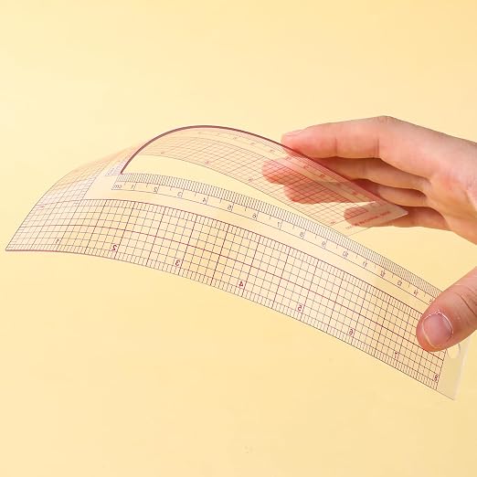 TIESOME 2 Pieces L-Square Rule Clear Sewing Ruler, Plastic Measure Tailor Ruler 90 Degree Clear Sewing Ruler Square Framing Measuring Tool Fabric Sewing Measuring Supplies for Pattern Making