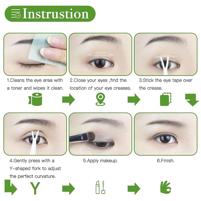 Eyelid Tape Stickers Eyelid Lift Strip Correction for Uneven Mono-Eyelids