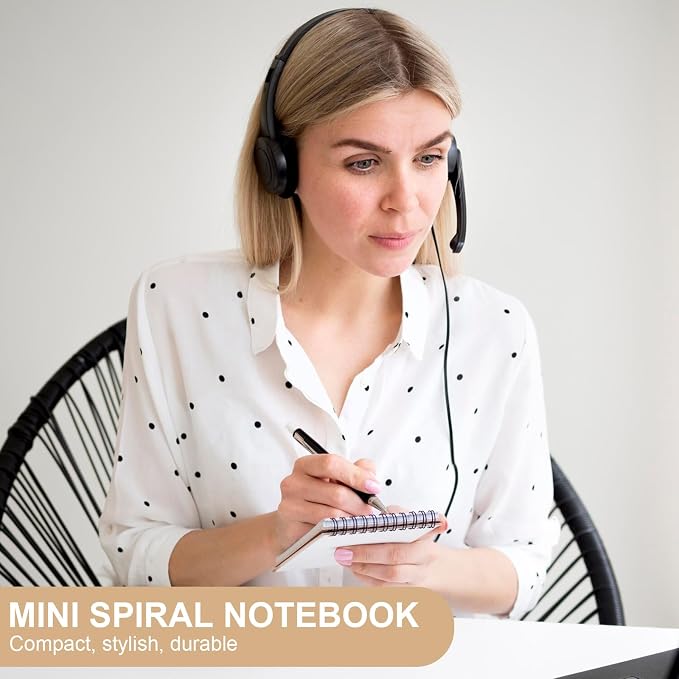Thboxes 8 Pack Pocket Notebooks, 3 x 5 Spiral Notepads Mini Notebook 60 Sheets/120 Pages Small Notebooks with Lined Pages Memo Pads for School College Office