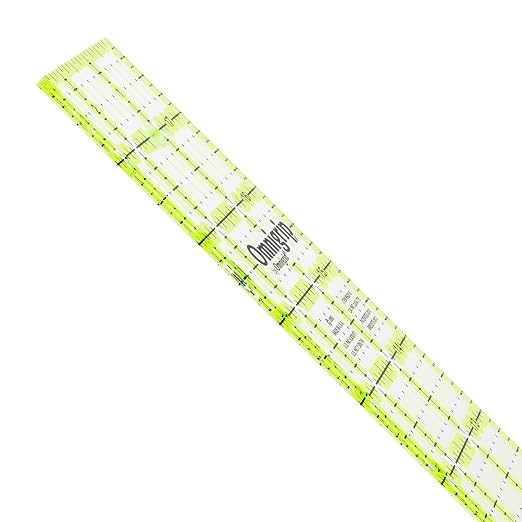 Omnigrid Omnigrip Ruler Hexagon 3in x 16in Rulers & Accessories, 3" x 16",White | By Omnigrid, Sewing and Quilting Supplies