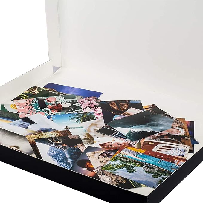 Lineco 16x20 Black Clamshell Archival Folio Storage Box, 1.75" Deep | Acid-Free with Metal Edge. Preserves Picture Longevity, Organize Photos or Documents, Crafts, DIY