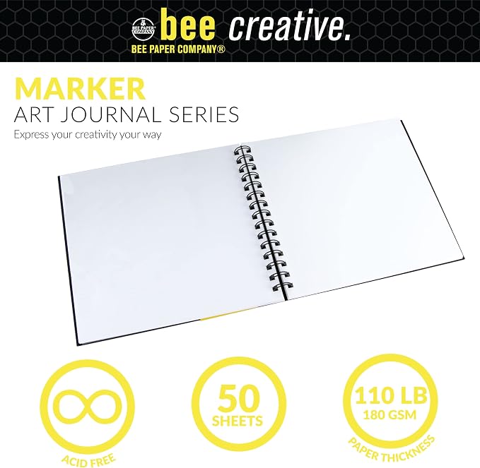 Bee Paper - 8" x 8" Creative Marker Drawing Journal