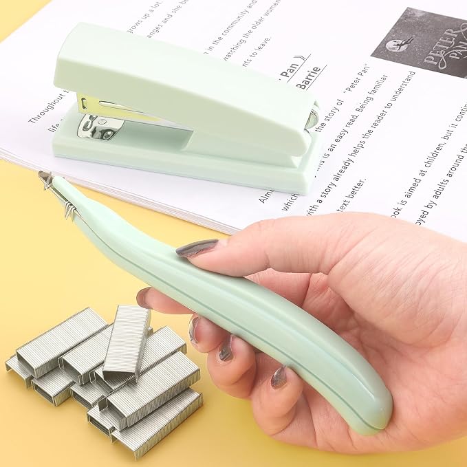 ZZTX Desktop Stapler with Remover & 1000 Staples Green