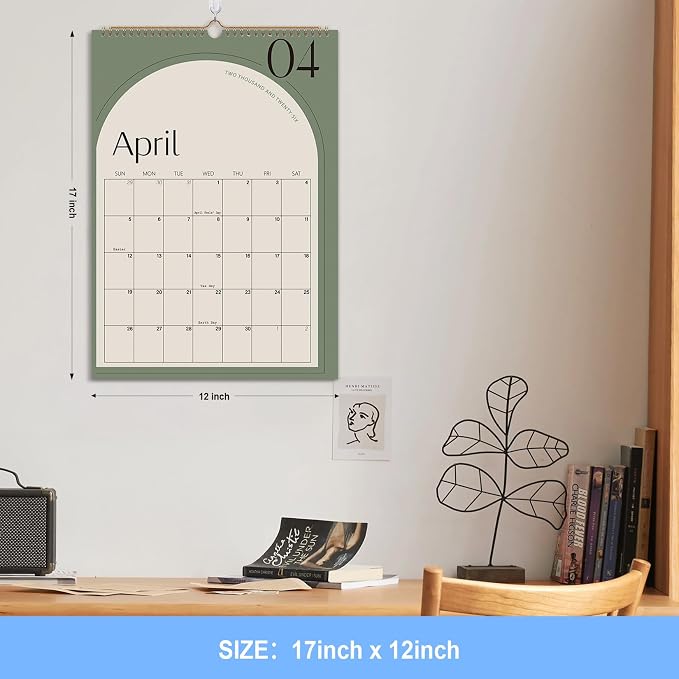 Comix 2026 Wall Calendar 12x17 Inch - 12 Month Jan to Dec 2026, Thick 120GSM Paper, Large Blocks Monthly Calendar for Notes, Home Office & School Scheduling