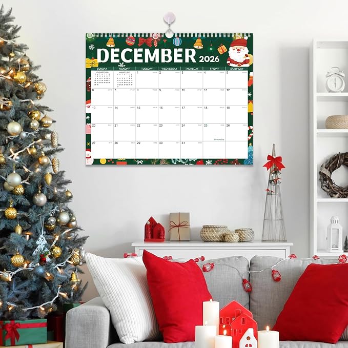 2026-2027 Wall Calendar - 18 Months Wall Calendar 2026-2027 with Thick Paper, Jul 2026 - Dec 2027, 14" x 11", Twin-Wire Binding, Home or Office Calendar for Easy Organizing