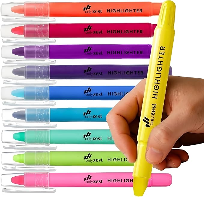 10 Pack Bible Safe Highlighters - Vibrant Colors Gel Highlighters | No Bleed, Scripture Markers for Journaling, Study Accessories and School Supplies