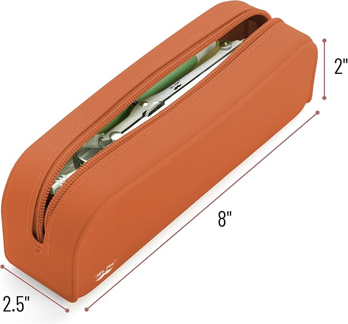 Mr. Pen- Silicone Pencil Case, Aesthetic Pencil Bag for Women, Makeup Pouch | Multifunctional Pouch for Stationery, Cosmetics and Electrical Goods Storage
