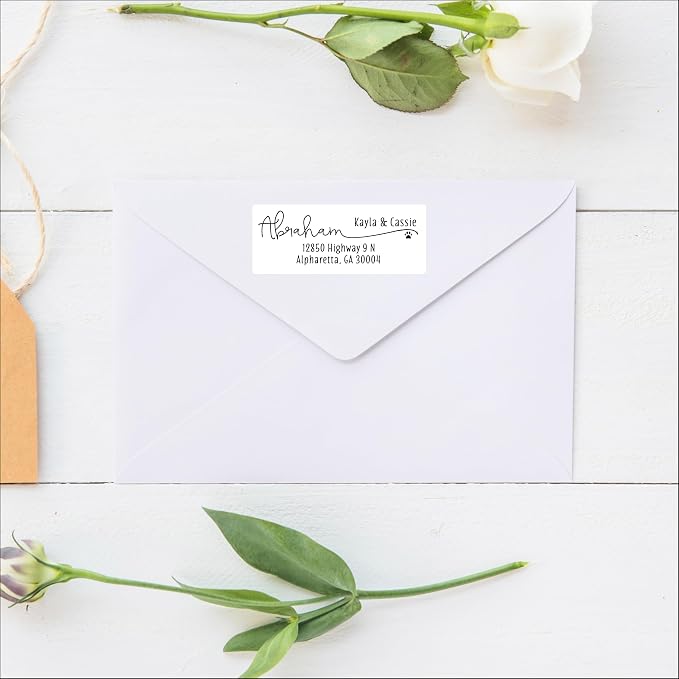 White Address Labels - Personalized Return Address Labels, Mailing and Shipping Labels for Envelopes, Packages, Business, Home by PrettySweetParty