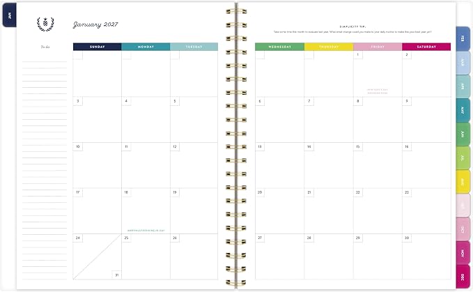AT-A-GLANCE 2027 Planner, Simplified by Emily Ley, Weekly & Monthly, 8.5" x 11", Berry Floral (EL59-905-27)