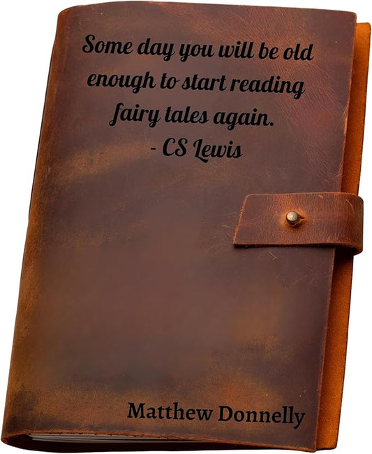 Personalized Leather Journal – Custom Engraved Refillable A5 Leather Notebook for Men & Women – Vintage Writing, Travel & Prayer Journal Gift – Customized Journals & Notebooks