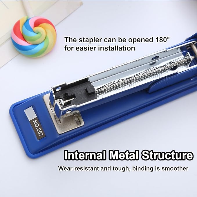 smilixin 2 Pieces Stapler,25 Sheet Capacity Staplers with 2000 Standard Staples,Desktop Staplers Heavy Duty,Office Standard Stapler for School Office,Black & Blue