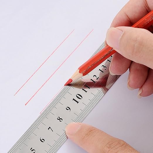 ZZTX Metal Ruler 6 Inch 12 Inch 16 Inch Stainless Steel 6 Pack | Rust-proof, Straight edge, Precise markings, Clear read