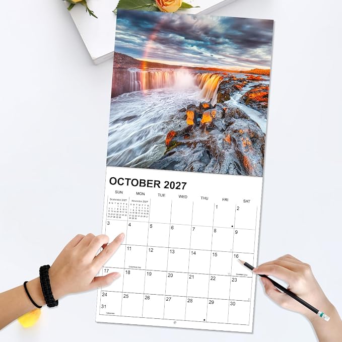 Calendar 2026-2027,12" x 12" Wall Calendar from Jul 2026 - Dec 2027 | Wall Calendar 2026-2027 with Holiday Marked, Premium Paper for Organizing, National Parks - A