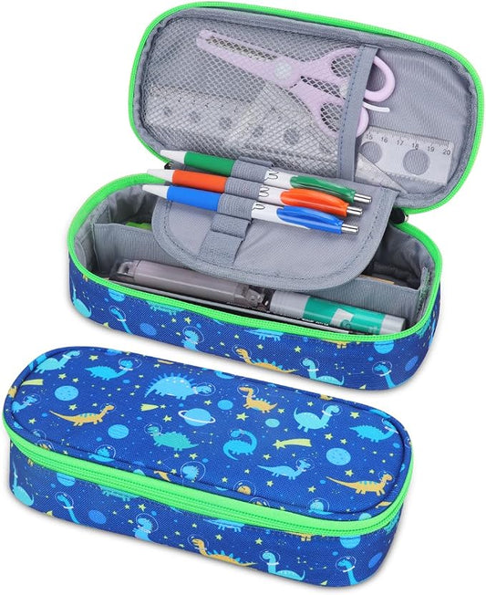RHCPFOVR Kids Pencil Case for Girls-Soft Zipper Large Capacity Pencil Pouch for Girls Pencil Case for School Pencil Bag for Toddler (Dinosaur)
