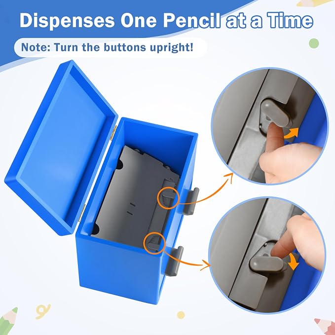 Pencil Dispenser for Classroom, Wooden Pencil Holder for Desk, Teacher Must Haves for Organization and Storage, Pencils Straw Dispenser for Classroom Office Kitchen Restaurant