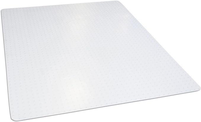 Dimex Office Chair Mat for Low‑Pile Carpet – 46" x 60" Clear Desk Floor Protector with Lip, Smooth Glide PVC