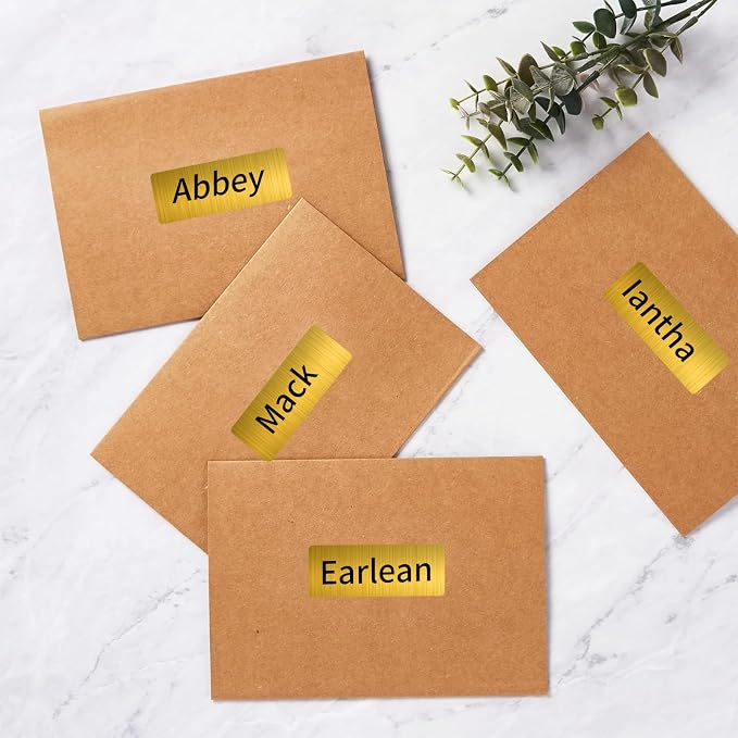 1" x 2-5/8" Colored Address Labels, 600 Bright Laser Gold Label Stickers- Laser/Ink Jet Printer Mailing Labels, 8.5"x11" 20 per Sheet