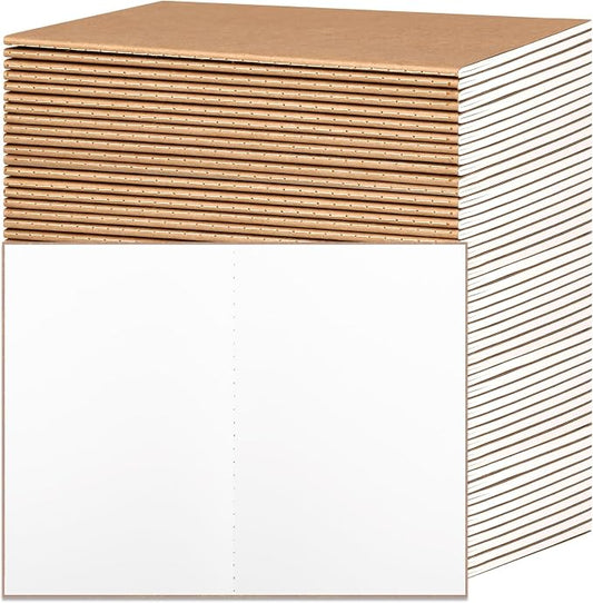 EOOUT 48pcs Blank Kraft Notebooks, Bulk Journals for Kids, 60 Pages/80GSM, 8.3 X 5.5 Inch, Travel Journal Set, for Travelers, Students and Office Supplies