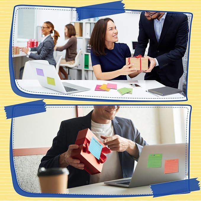 Yinder 24 Pcs Sticky Notes Gifts Bulk,Funny,Dark Color