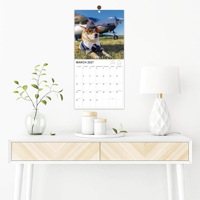2026-2027 Calendar - 18-Month Wall Calendar 2026-2027 Funny Dog Calendars from Jul. 2026 - Dec. 2027, Wall Calendar with Unruled Blocks, Holidays, 12" x 24"(open), Fun Wall Calendars Gag Gifts - Funny Dog