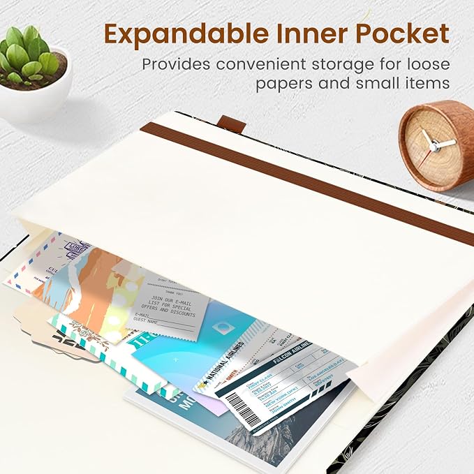 Taja Aesthetic Lined Journal for Women, Pretty 6" x 8" Notebook for Work & Note with 160 College Ruled Pages, Hardcover Leather Notebook for Journaling, Note Taking, Bible Study, Moonlight Owls
