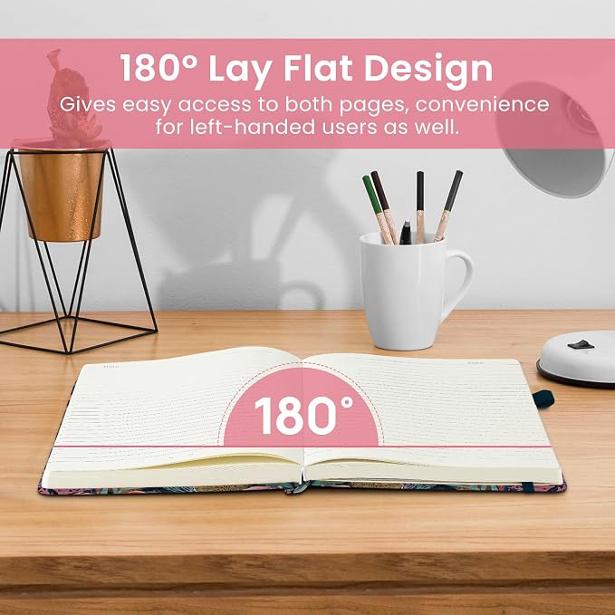 Taja Lined Journal Notebook for Women & Men, Hardcover Leather Journal for writing, A5 College Ruled Notebook for Work & Note Taking, Perfect for Office School Home Supplies, 160 Pages, Jellyfish