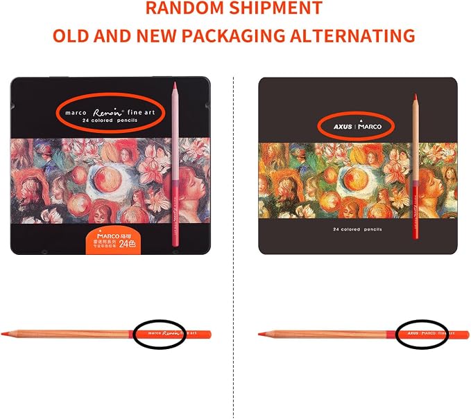 Oil-based Colored Pencils Set for Adult Professional Coloring 3.7mm Thick Core Unbreakable Great Color Rendering Iron Box Packed For Artists & Art Lovers (Renoir 3100 Series-36 Colors)