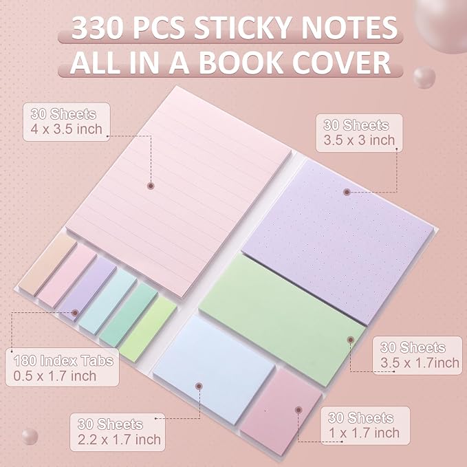 38 Pcs Aesthetic Office Supplies with Pen Case Sticky Notes Gel Pens Highlighters Correction Tapes Stationery Kit for Office Work Coworkers(Macaron Color,Elegant)